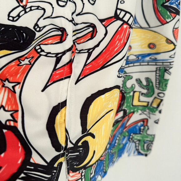 Mickey Mouse Donald Duck Scribble Space Theme Pencil Skirt Size XL (See Descrip) - Picture 8 of 13